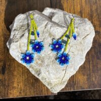 Flowered Beaded Earrings