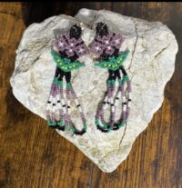 Purple Flower Earrings